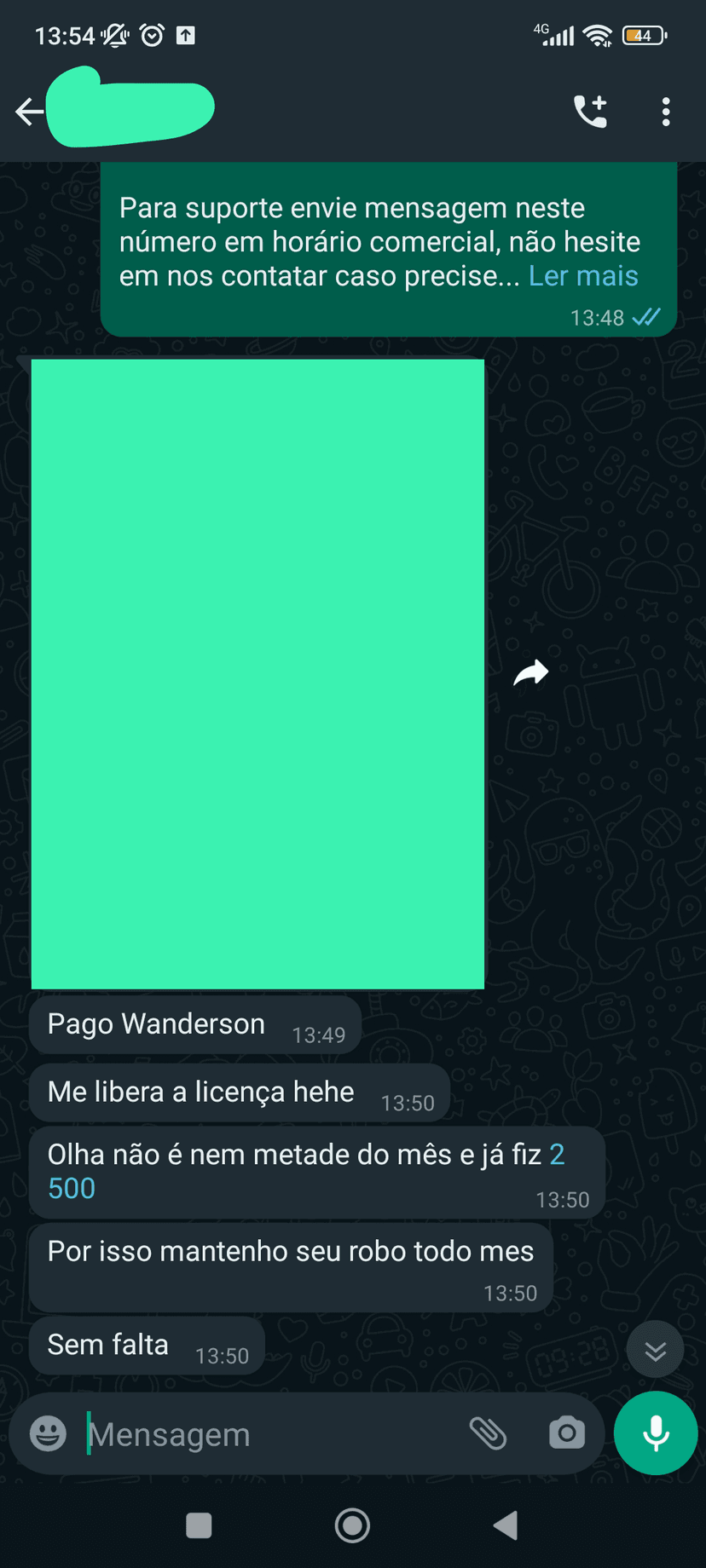 Cliente satisfeito com resultados